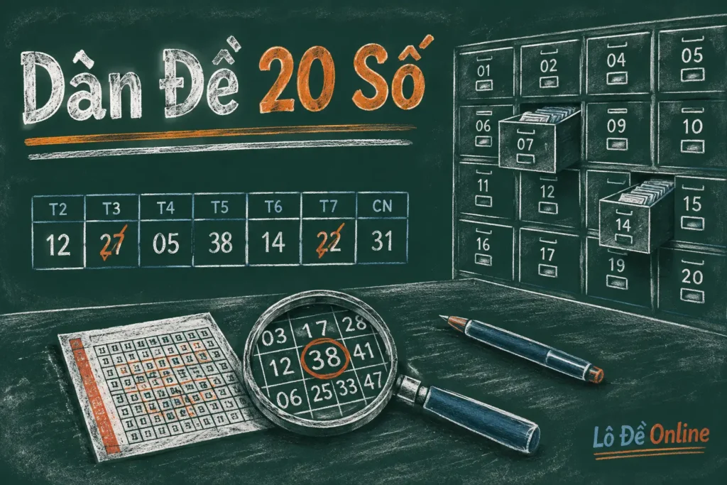 Dàn đề 20 số là cách bạn chọn ra 20 con số trong 100 số từ 00 đến 99