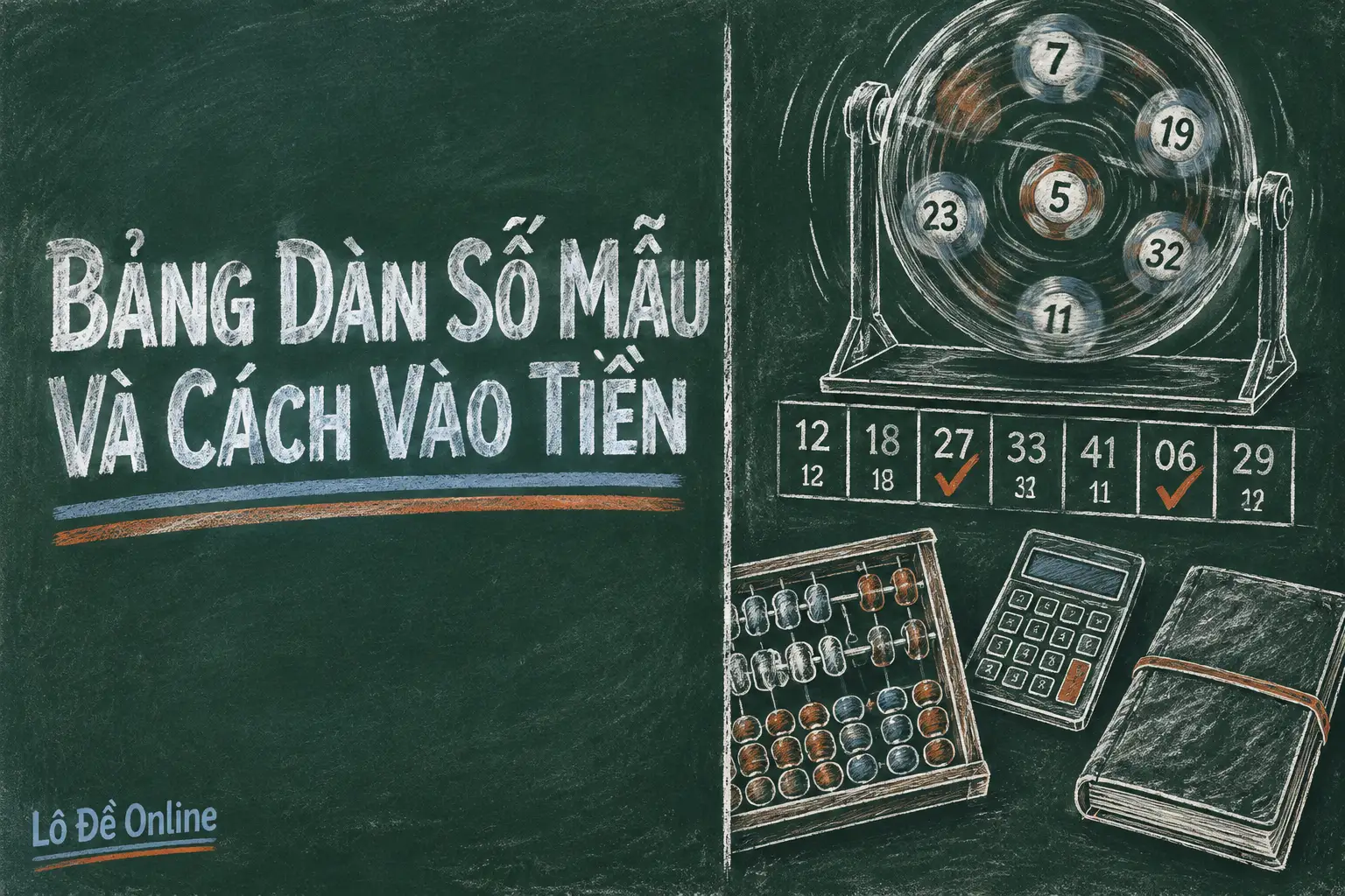 bạn dễ hình dung, thử lập một dàn mẫu bằng cách chia đầu - dàn đề 25 số
