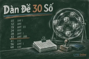 Dàn đề 30 số là tập hợp 30 con trong bảng 00–99