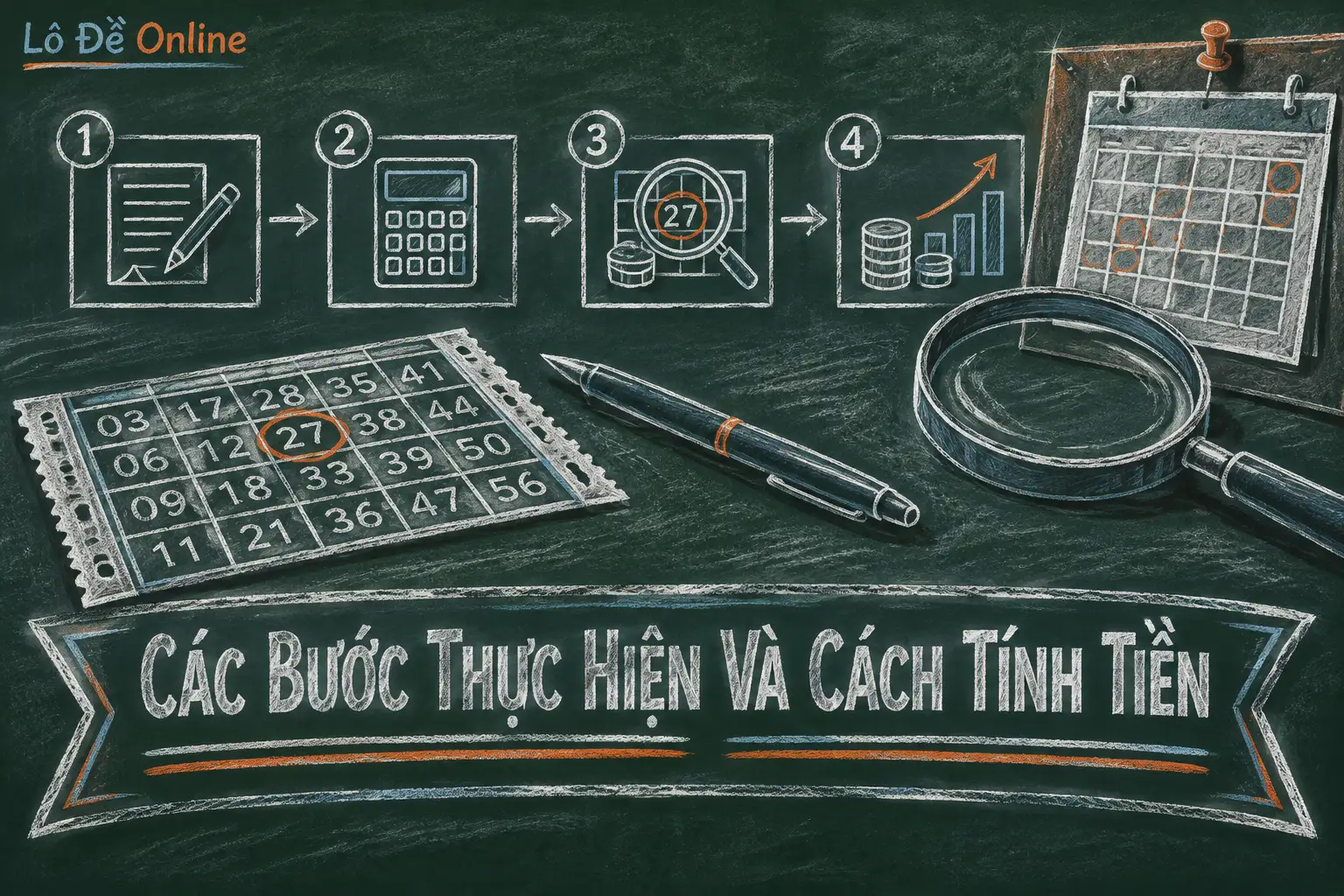 Quy trình đánh lô online gồm hai phần chính: thao tác đặt cược và cách tính tiền khi trúng