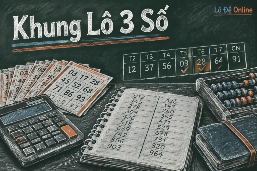 Nói gọn lại, "khung" là khoảng số ngày bạn định sẵn để theo một con số hoặc một nhóm số - khung lô 3 số