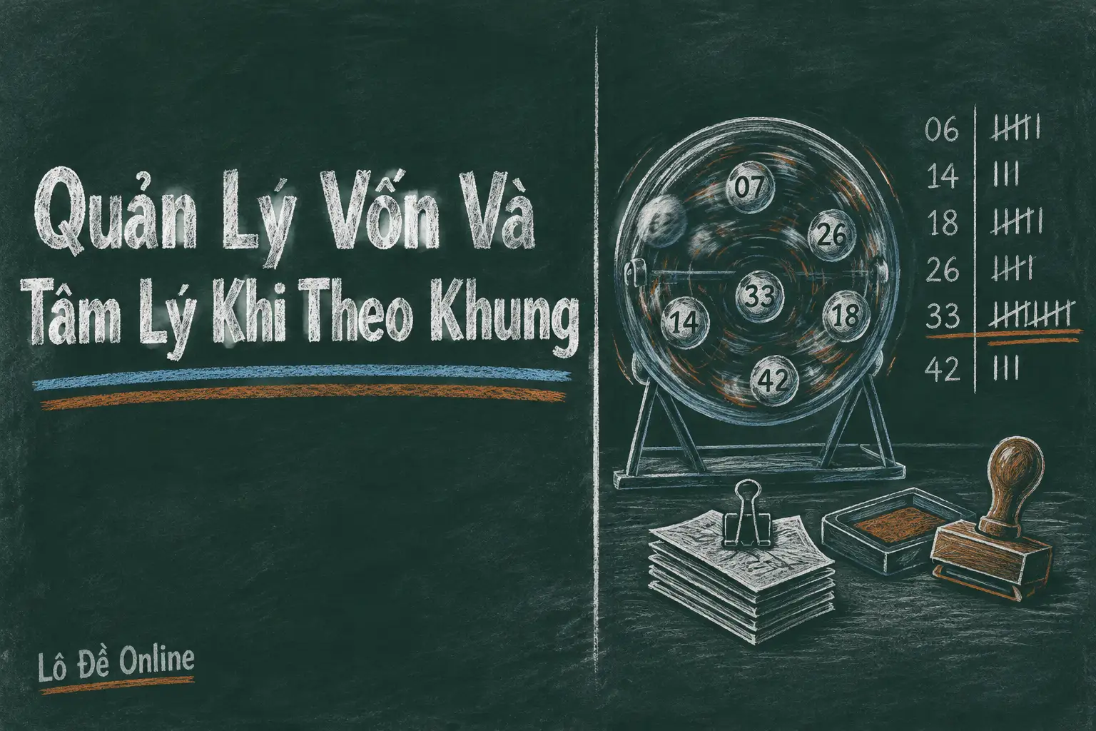 Hãy coi số tiền của một khung là khoản đã định sẵn có thể mất - song thủ lô