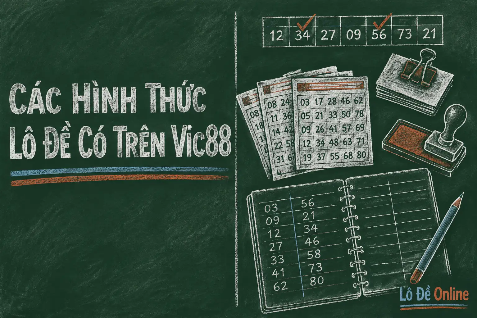 Vic88 hỗ trợ đầy đủ các hình thức cược lô đề theo kết quả xổ số kiến thiết Việt Nam